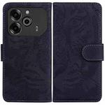 For Tecno Pova 6 / Pova 6 Pro Tiger Embossing Pattern Flip Leather Phone Case(Black)