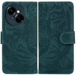 For Tecno Spark Go 1 / Pop 9 Pro Tiger Embossing Pattern Flip Leather Phone Case(Green)