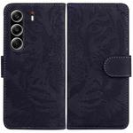 For Tecno Camon 40 Pro 4G Tiger Embossing Pattern Flip Leather Phone Case(Black)