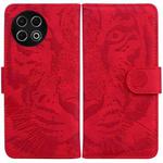 For Tecno Spark 30 Pro Tiger Embossing Pattern Flip Leather Phone Case(Red)