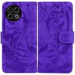 For Tecno Spark 30 Pro Tiger Embossing Pattern Flip Leather Phone Case(Purple)