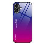 For iPhone 17 Gradient Color Glass Phone Case(Purple Red)