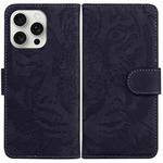 For iPhone 16 Pro Tiger Embossing Pattern Leather Phone Case(Black)