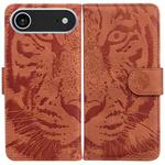 For iPhone 17 Air Tiger Embossing Pattern Leather Phone Case(Brown)