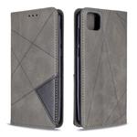 For Huawei Y5P / Honor 9S Rhombus Texture Horizontal Flip Magnetic Leather Case with Holder & Card Slots & Wallet(Grey)