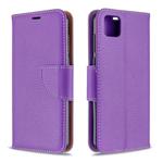 For Huawei Y5P / Honor 9S Litchi Texture Pure Color Horizontal Flip PU Leather Case with Holder & Card Slots & Wallet & Lanyard(Purple)