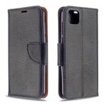 For Huawei Y5P / Honor 9S Litchi Texture Pure Color Horizontal Flip PU Leather Case with Holder & Card Slots & Wallet & Lanyard(Black)