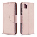 For Huawei Y5P / Honor 9S Litchi Texture Pure Color Horizontal Flip PU Leather Case with Holder & Card Slots & Wallet & Lanyard(Rose Gold)