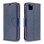 For Huawei Y5P / Honor 9S Litchi Texture Pure Color Horizontal Flip PU Leather Case with Holder & Card Slots & Wallet & Lanyard(Dark Blue)