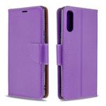 For Sony Xperia L4 Litchi Texture Pure Color Horizontal Flip PU Leather Case with Holder & Card Slots & Wallet & Lanyard(Purple)