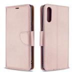 For Sony Xperia L4 Litchi Texture Pure Color Horizontal Flip PU Leather Case with Holder & Card Slots & Wallet & Lanyard(Rose Gold)
