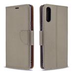 For Sony Xperia L4 Litchi Texture Pure Color Horizontal Flip PU Leather Case with Holder & Card Slots & Wallet & Lanyard(Grey)