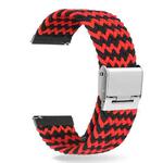 For Huawei Watch 4 / 4 Pro Nylon Braided Metal Buckle Watch Band(W Black Red)
