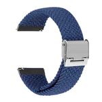 For Huawei Watch 4 / 4 Pro Nylon Braided Metal Buckle Watch Band(Dark Blue)