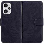 For Xiaomi Poco F5 / Redmi Note 12 Turbo Tiger Embossing Pattern Leather Phone Case(Black)