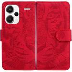 For Xiaomi Redmi Note 13 Pro+ 5G Tiger Embossing Pattern Leather Phone Case(Red)