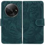 For Xiaomi Redmi A3 Tiger Embossing Pattern Leather Phone Case(Green)