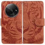 For Xiaomi Redmi A3 Tiger Embossing Pattern Leather Phone Case(Brown)