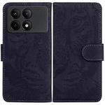 For Xiaomi Redmi K70E / Poco X6 Pro Tiger Embossing Pattern Leather Phone Case(Black)