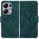 For Xiaomi Redmi Note 13 Pro 4G Tiger Embossing Pattern Leather Phone Case(Green)