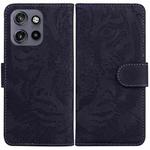 For Motorola Edge 50 Neo 5G Global Tiger Embossing Pattern Leather Phone Case(Black)