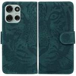 For Motorola Moto G75 5G Tiger Embossing Pattern Leather Phone Case(Green)