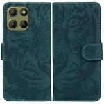 For Motorola Moto G15 Tiger Embossing Pattern Leather Phone Case(Green)