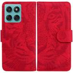 For Motorola Edge 60 Fusion / Edge 5G 2025 Tiger Embossing Pattern Leather Phone Case(Red)