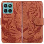 For Motorola Edge 60 Fusion / Edge 5G 2025 Tiger Embossing Pattern Leather Phone Case(Brown)