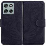 For Motorola Moto G56 5G / G66j 5G / G66y 5G Tiger Embossing Pattern Leather Phone Case(Black)