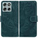 For Motorola Moto G56 5G / G66j 5G / G66y 5G Tiger Embossing Pattern Leather Phone Case(Green)