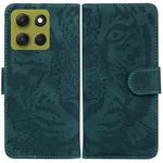 For Motorola Moto G86 5G Tiger Embossing Pattern Leather Phone Case(Green)
