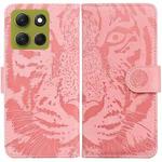 For Motorola Moto G86 5G Tiger Embossing Pattern Leather Phone Case(Pink)