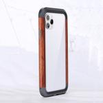 For iPhone 11 Pro Max R-JUST Metal + Wood Frame Protective Case