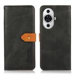 For Huawei nova 11 Pro / 11 Ultra KHAZNEH Dual-color Cowhide Texture Flip Leather Phone Case(Black)