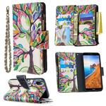 For Xiaomi Redmi 7A Colored Drawing Pattern Zipper Horizontal Flip Leather Case with Holder & Card Slots & Wallet(Tree)