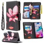 For Xiaomi Redmi 8 Colored Drawing Pattern Zipper Horizontal Flip Leather Case with Holder & Card Slots & Wallet(Lotus)