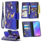 For Xiaomi Redmi K20 / Mi 9T Colored Drawing Pattern Zipper Horizontal Flip Leather Case with Holder & Card Slots & Wallet(Purple Butterfly)