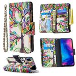 For Xiaomi Redmi Note 7 Colored Drawing Pattern Zipper Horizontal Flip Leather Case with Holder & Card Slots & Wallet(Tree)