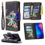 For Xiaomi Redmi Note 7 Colored Drawing Pattern Zipper Horizontal Flip Leather Case with Holder & Card Slots & Wallet(Big Butterfly)