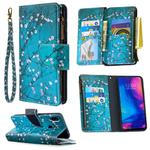 For Xiaomi Redmi Note 7 Colored Drawing Pattern Zipper Horizontal Flip Leather Case with Holder & Card Slots & Wallet(Plum Blossom)