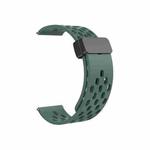 For Huawei Watch 4 / 4 Pro Magnetic Clasp Silicone Watch Band(Pine Green)