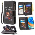 For Xiaomi Redmi Note 9 Pro Colored Drawing Pattern Zipper Horizontal Flip Leather Case with Holder & Card Slots & Wallet(Bear)