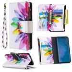 For Xiaomi Mi CC9 Pro / Note 10 Colored Drawing Pattern Zipper Horizontal Flip Leather Case with Holder & Card Slots & Wallet(Sun Flower)