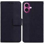 For iPhone 17 Geometric Embossed Leather Phone Case(Black)