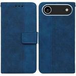 For iPhone 17 Air Geometric Embossed Leather Phone Case(Blue)
