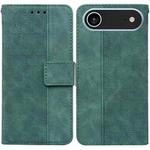 For iPhone 17 Air Geometric Embossed Leather Phone Case(Green)
