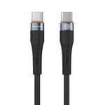 Nillkin 2.4A USB-C/Type-C to USB-C/Type-C Silicone Data Cable, Length: 1.2m(Black)