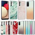 For Samsung Galaxy A02s 2pcs Gradient Marble Phone Case(Random Color Delivery)