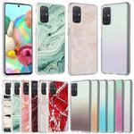 For Samsung Galaxy A71 2pcs Gradient Marble Phone Case(Random Color Delivery)